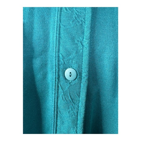 Vintage Richard Simmons Shirt Jacket Button Down Pockets Teal Women 16 NWT‎ - Picture 4 of 10
